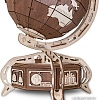 Сборная модель Eco-Wood-Art Глобус (коричневый)