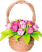 Набор для создания поделок/игрушек Волшебная мастерская Топиарий. Тюльпаны в корзинке ТПМ-02