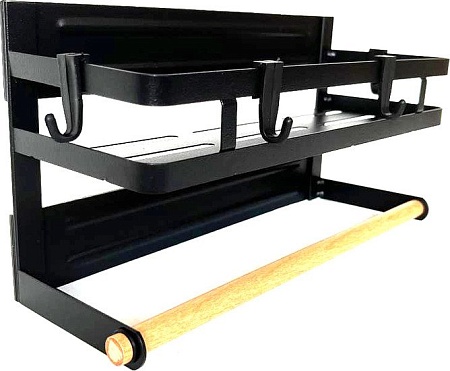 Вешалка кухонная Happy Home На холодильник HH-041 (черный)