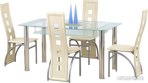 Обеденный стол Halmar Cristal (молочный)
