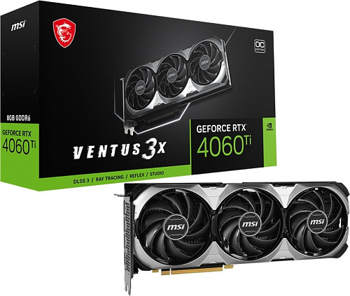 Видеокарта MSI GeForce RTX 4060 Ti Ventus 3X E1 8G OC