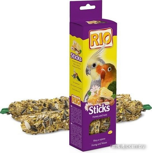 Лакомство для птиц Rio Палочки с медом и орехами 2х75 г