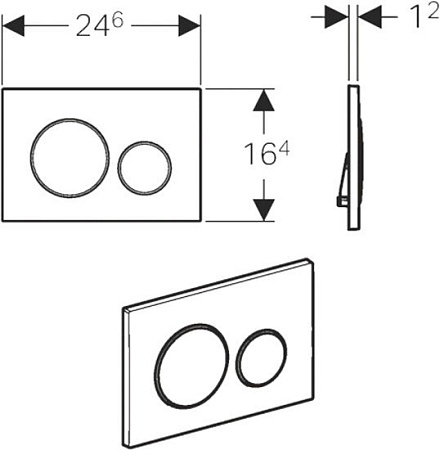 Geberit Sigma 20 115.882.SN.1 (нержавеющая сталь)