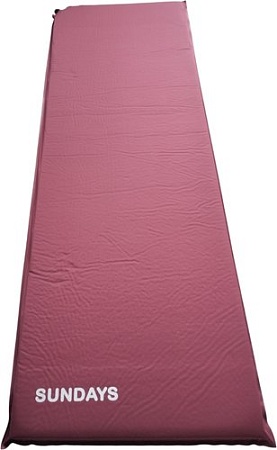 Самонадувающийся коврик Sundays ZC-SIM001-1 (5 см, бордовый)