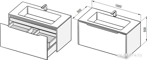 Salini Тумба под умывальник Smile 100 S1000C (кремовый)