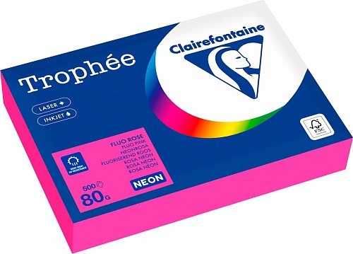 Clairefontaine А4 80г/м2 2973PC (500л, неон розовый)