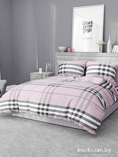 Постельное белье Samsara Burberry 240Пр-16 (розовый)