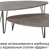 Журнальный столик Калифорния мебель Шеффилд (серый бетон)