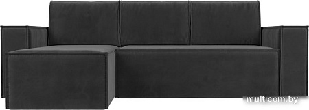 Угловой диван Mebelico Куба угловой 108648 (левый, БНП, велюр, серый)