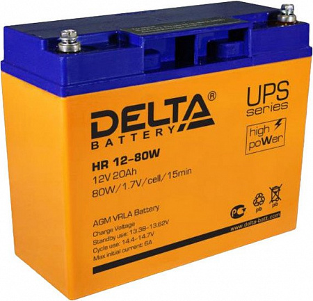 Аккумулятор для ИБП Delta HR 12-80W (12В/20 А&middot;ч)