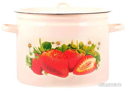 Кастрюля Лысьвенские эмали Сочная клубника С-1624/4Км