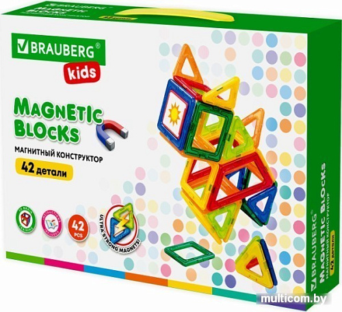 Конструктор BRAUBERG 663846 Kids Magnetic Big Blocks-42