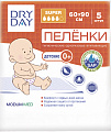 Пеленка одноразовая Modum Dry Day Super детские 0+ 60x90 (5 шт)