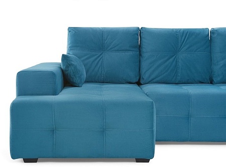 Угловой диван PirroGroup Питсбург угловой (левый, велюр, velvet azure)