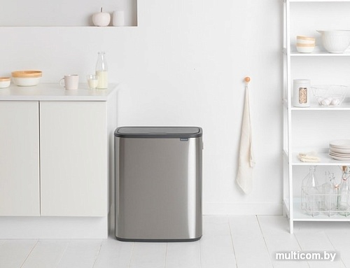 Brabantia Bo Touch Bin 60 л (стальной матовый с защитой)