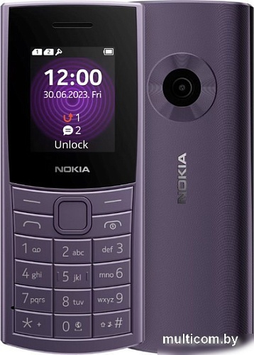 Кнопочный телефон Nokia 110 4G Dual SIM (фиолетовый)