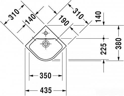 Умывальник Duravit Starck 0722430000