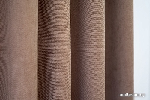Комплект штор Decoretto Канвас орех КО-K106 3.5x2.5 м (коричневый, 2 шт)
