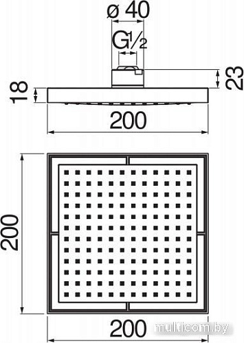 Верхний душ Nobili AD139/17CBM