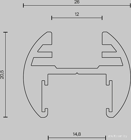 Шинопровод Maytoni Technical Busbar trunkings Basity TRX172-R-111B