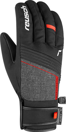 Перчатки Reusch Luca R-Tex XT 6101251-7680 (р-р 7.5, black/black melange/fire red)