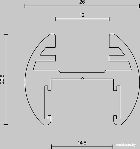 Шинопровод Maytoni Technical Busbar trunkings Basity TRX172-R-111B