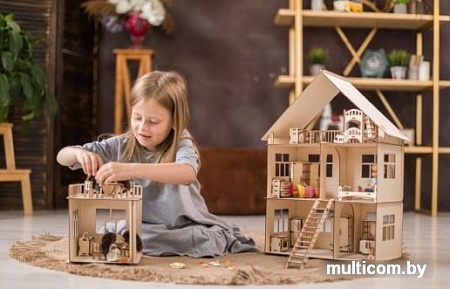 Кукольный домик ХэппиДом Коттедж с пристройкой HK-D004