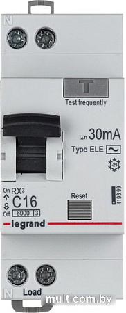 Legrand RX3 1P+N C 16А 30мА 6кА 2М AC 419399