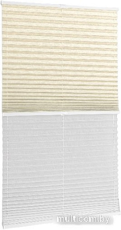 Плиссе Delfa Walnut СПШ-3402/3504 Basic Transparent (34x160, кремовый/белый)