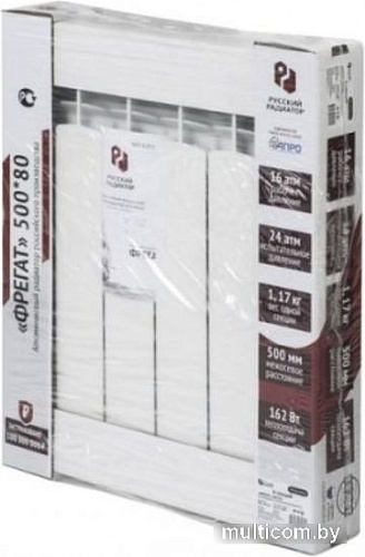 Алюминиевый радиатор Русский радиатор Корвет AL 500/80 (4 секции)