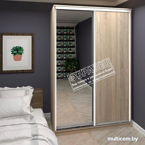 Шкаф-купе Кортекс-мебель Сенатор ШК10 Классика ДСП (белый)