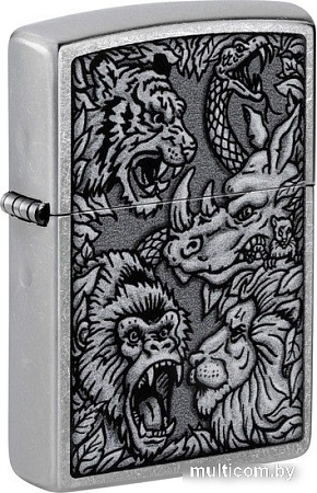 Зажигалка Zippo Jungle Design Street Chrome 48567