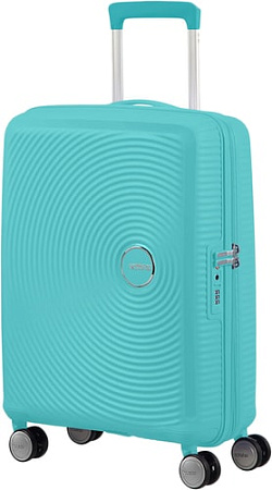 Чемодан-спиннер American Tourister Soundbox Poolside Blue 55 см