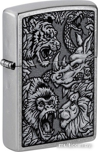 Зажигалка Zippo Jungle Design Street Chrome 48567