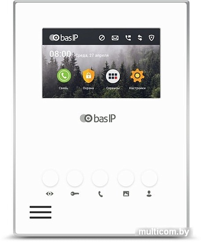 Видеодомофон BAS-IP AU-04LA (белый)