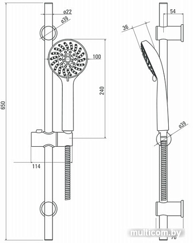 Душевой гарнитур Deante Avis NGV 051K