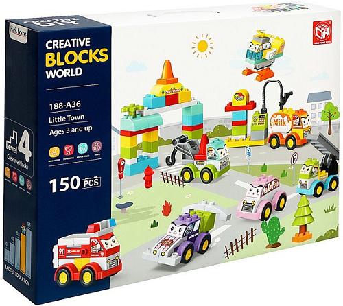 Конструктор Kids Home Toys Транспорт с глазками 188-A36 9655730 (150 эл)