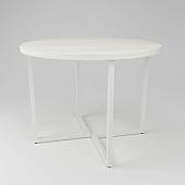 Кухонный стол Дабер 018 С18.10.1.10 (опора металл белый/древесина белая)