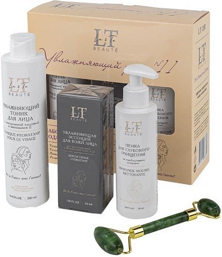 La and Te beaute Набор косметики Увлажняющий уход Тоник+Эссенция+Пенка+Массажный рол. LT11R