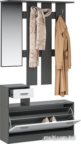 Стенка Империал Интер (антрацит/белый)