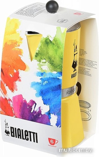 Гейзерная кофеварка Bialetti Rainbow (6 порций, желтый)