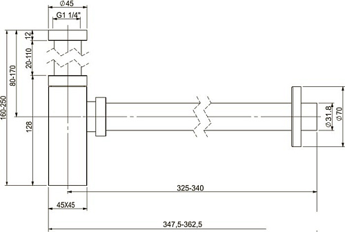 Сифон Wellsee Drainage System 182112000 (розовое золото)