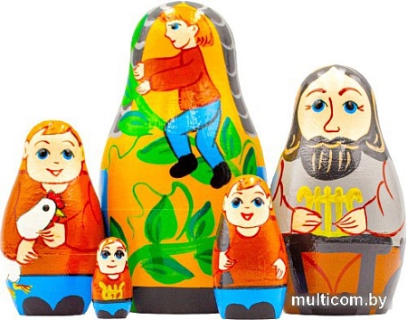 Развивающая игра Брестская Матрешка Джек и Бобовый стебель (набор 5 шт)