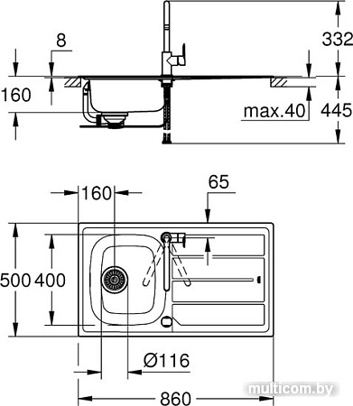 Кухонная мойка Grohe К200 31562SD0