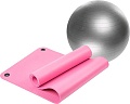 Набор для йоги Sundays Fitness Фитбол IR97402-75 + Коврик 1см IR97506 (серебристый, розовый)