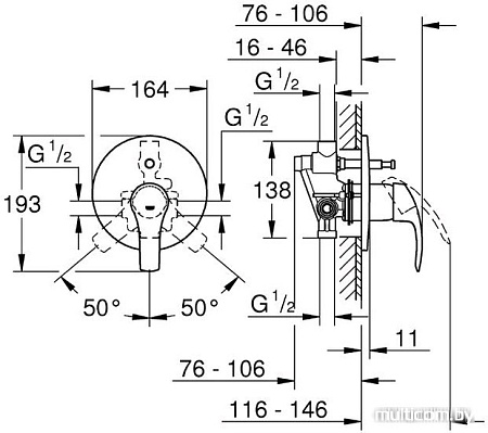 Душевая система Grohe Eurosmart [124440]
