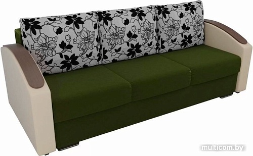 Диван Лига диванов Монако slide 102003 (зеленый/бежевый/серый)