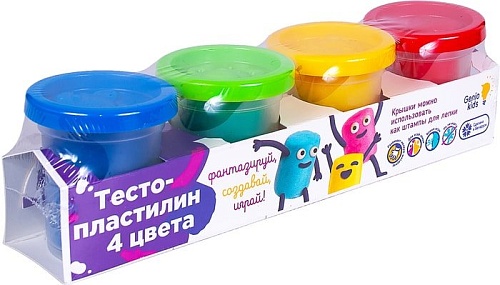 Развивающая игрушка Genio Kids Тесто-пластилин TA1008V (4 цвета)