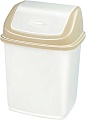 Мусорное ведро Эльфпласт Ромашка EP108 5 л (слоновая кость/бежевый)