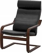 Стул-кресло Ikea Поэнг (коричневый/смидиг черный) 792.515.90